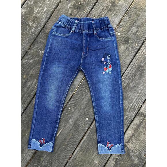 Other - Kids Jeans with Butterfly Embroidery – Size 5T – New Without Tags